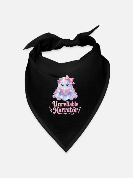 Unzuverlässiger Erzähler, Buchliebhaber, Autor Halloween - Bandana Dreieckstuch - Schwarz