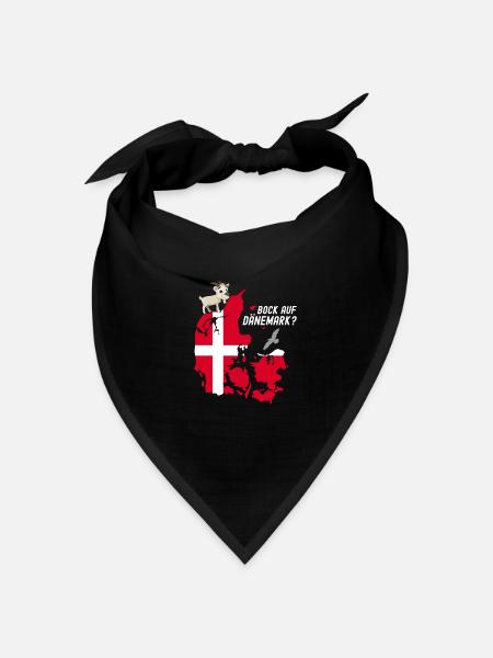 Bock auf Dänemark - Bandana Dreieckstuch - Schwarz