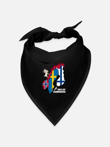 Bock auf Skandinavien - Bandana Dreieckstuch - Schwarz