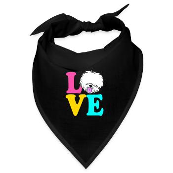 Englischer Schäferhund - Bandana Dreieckstuch - Schwarz - Vorne