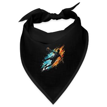 Handball Player Handballer - Bandana Dreieckstuch - Schwarz - Vorne