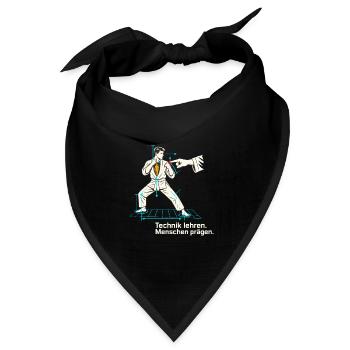 Kampfsport Trainer Geschenk Coach Sensei - Bandana Dreieckstuch - Schwarz - Vorne