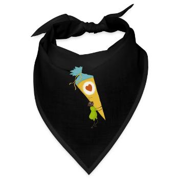 Ameise Schultüte - Bandana Dreieckstuch - Schwarz - Vorne