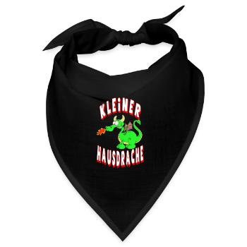 Kleiner Hausdrache - Bandana Dreieckstuch - Schwarz - Vorne
