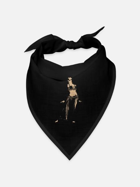 Bauchtänzerin Arabischer Tanz - Bandana Dreieckstuch - Schwarz