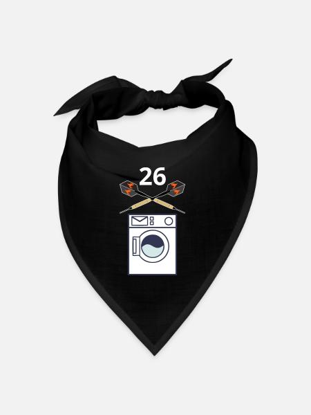 26 Waschmaschine Darts - Bandana Dreieckstuch - Schwarz