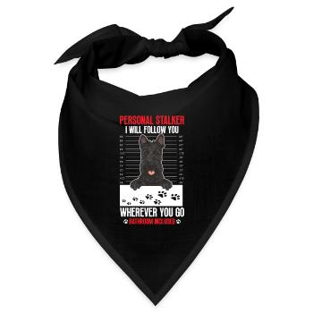 Scottish Terrier Scottie Hund - Bandana Dreieckstuch - Schwarz - Vorne