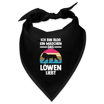 Löwe Löwen - Bandana Dreieckstuch - Schwarz - Vorne
