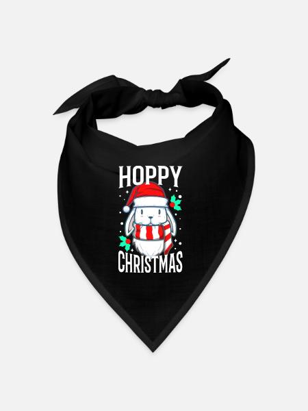 Hoppy Christmas - Bandana Dreieckstuch - Schwarz