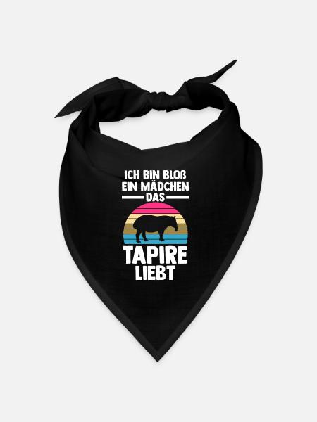 Tapir - Bandana Dreieckstuch - Schwarz