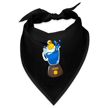 Mixer-Ente - Bandana Dreieckstuch - Schwarz - Vorne