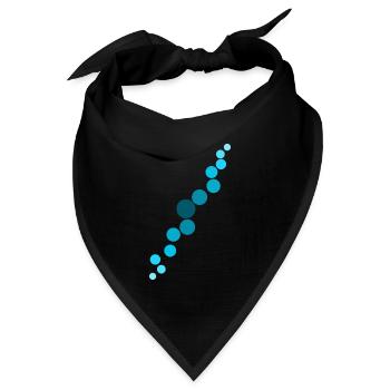 Blaue Blasen - Bandana Dreieckstuch - Schwarz - Vorne