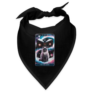 Tarotkarte - Bandana Dreieckstuch - Schwarz - Vorne