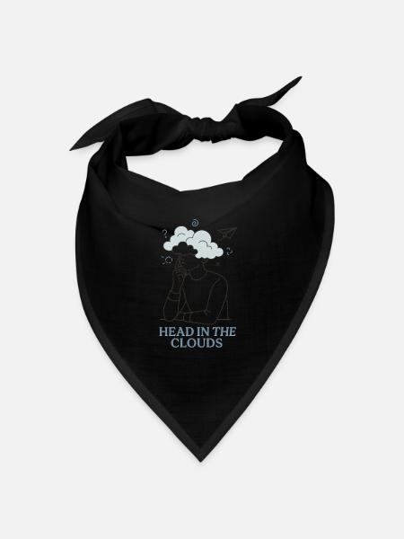 Head in the Clouds - Bandana Dreieckstuch - Schwarz