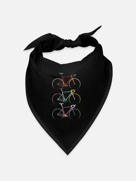 Vintage Rennrad Shirt – Retro Fahrrad Design - Bandana Dreieckstuch - Schwarz