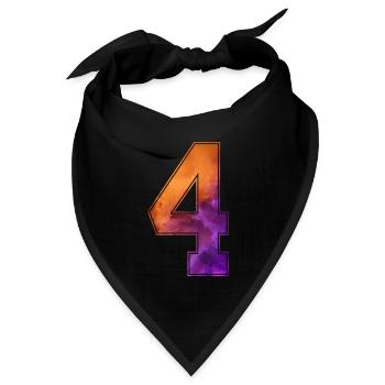 NR. 4 NUMMER 4 COLLEGE 4. GEBURTSTAG - Bandana Dreieckstuch - Schwarz - Vorne
