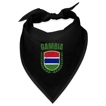 Gambia - Bandana Dreieckstuch - Schwarz - Vorne