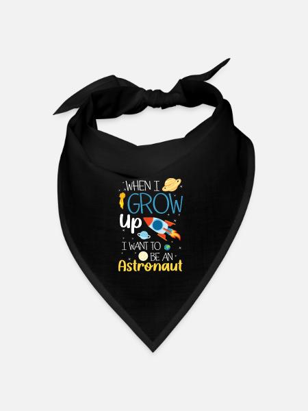 Weltall Weltraum Raumfahrtschiff Planet - Bandana Dreieckstuch - Schwarz