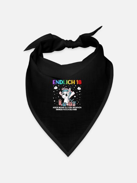 Endlich 18 Meine Eltern Wohnen Immer Noch Bei mir - Bandana Dreieckstuch - Schwarz