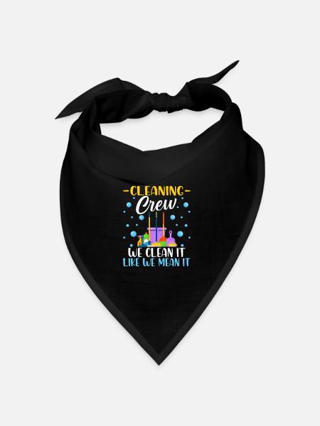 Cleaning Crew - Bandana Dreieckstuch - Schwarz