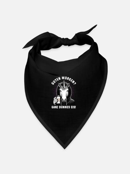 Guten Morgen Ganz Dünnes Eis - Bandana Dreieckstuch - Schwarz