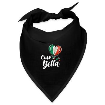 Ciao Bella - Bandana Dreieckstuch - Schwarz - Vorne