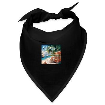 Koh Samui Thailand - Bandana Dreieckstuch - Schwarz - Vorne