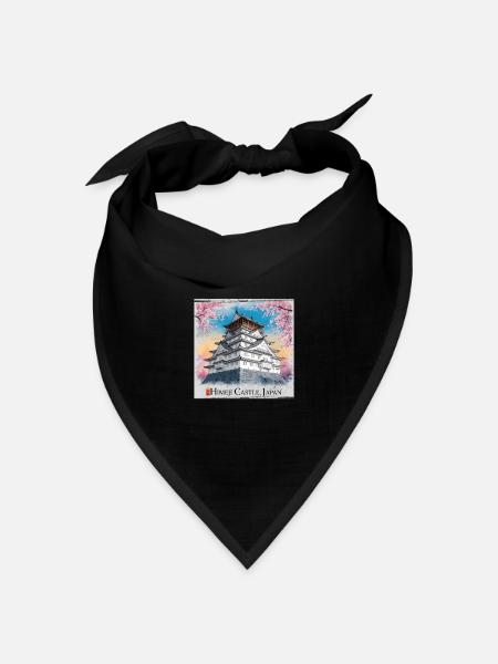 Himeji Castle Japan - Bandana Dreieckstuch - Schwarz