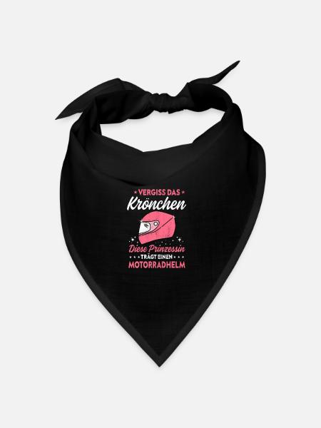 Motorradfahrerin Bikerin Motorrad - Bandana Dreieckstuch - Schwarz