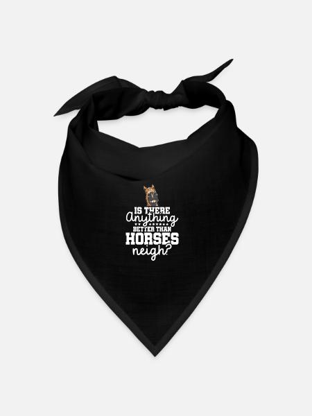 Is There Anything Better Than Horses Neigh? Equest - Bandana Dreieckstuch - Schwarz