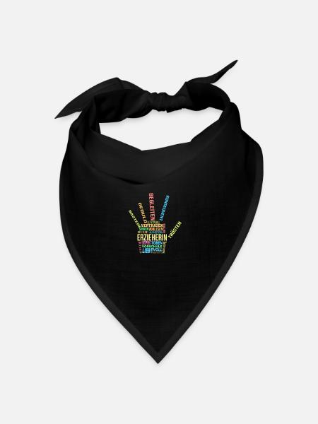Retro Grafik Kindertagesstätte Babysitter Kindergä - Bandana Dreieckstuch - Schwarz