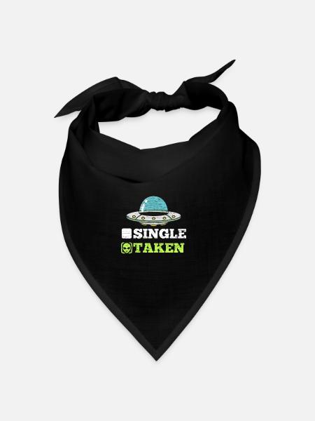 Alien Abduction Außerirdisch Ufo - Bandana Dreieckstuch - Schwarz