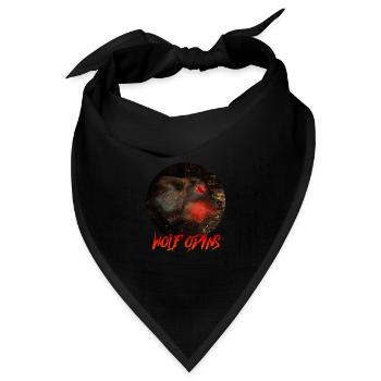 WOLF ODINS WIKINGER ODIN nordisch - Bandana Dreieckstuch - Schwarz - Vorne