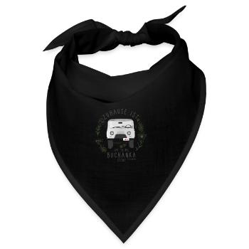 UAZ - Zuhause ist, wo meine Buchanka steht (weiss) - Bandana Dreieckstuch - Schwarz - Vorne