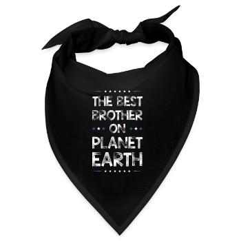 Bester Bruder Spruch - Bandana Dreieckstuch - Schwarz - Vorne