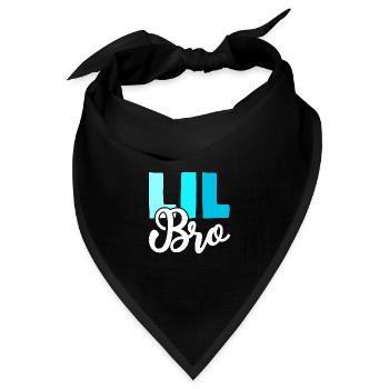 LIL BRO Bruder Geschwister - Bandana Dreieckstuch - Schwarz - Vorne