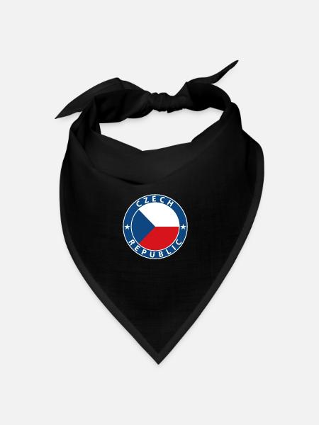 Tschechien - Bandana Dreieckstuch - Schwarz