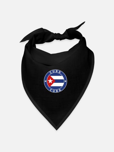 Kuba - Bandana Dreieckstuch - Schwarz