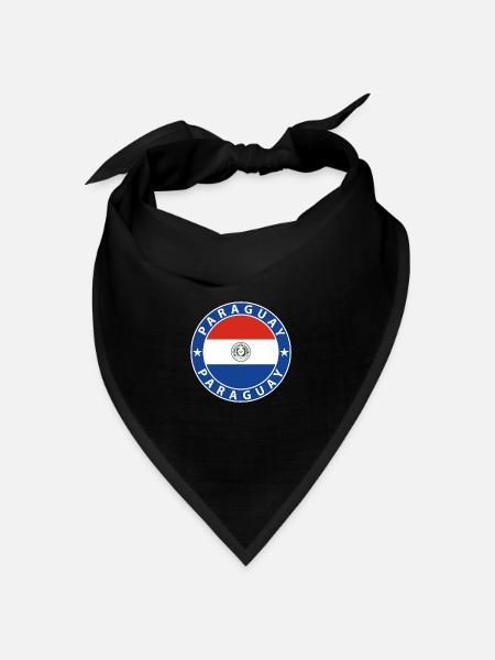 Paraguay - Bandana Dreieckstuch - Schwarz