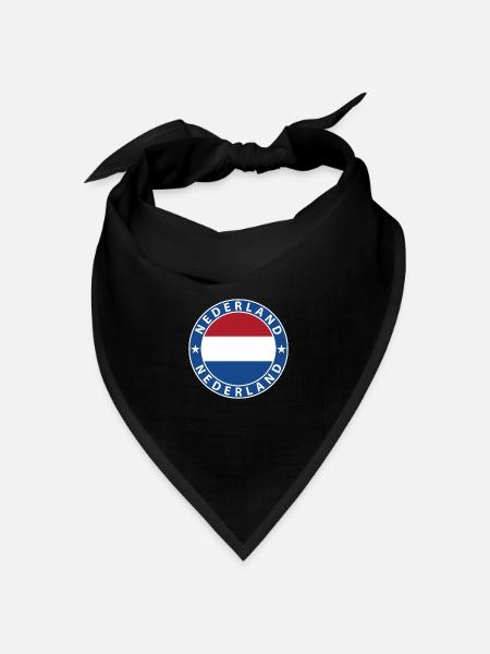 Nederland - Bandana Dreieckstuch - Schwarz