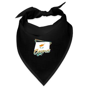 Zypern - Bandana Dreieckstuch - Schwarz - Vorne