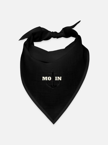 MOIN MOIN MOIN - Bandana Dreieckstuch - Schwarz