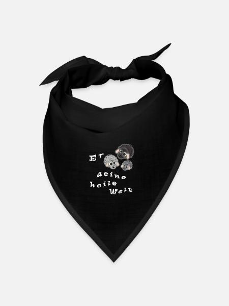 Erschafe deine heile Welt - Bandana Dreieckstuch - Schwarz