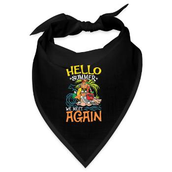 Hello Summer We Meet Again für eine Chiller und - Bandana Dreieckstuch - Schwarz - Vorne