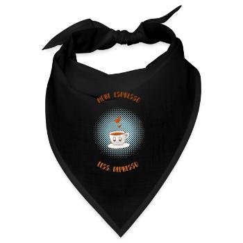 Espresso, Coffee, Kaffee, Latte, Geschenkidee, Fun - Bandana Dreieckstuch - Schwarz - Vorne