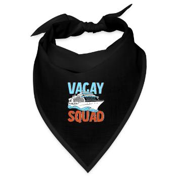 Vacay Squad Familienurlaub - Bandana Dreieckstuch - Schwarz - Vorne