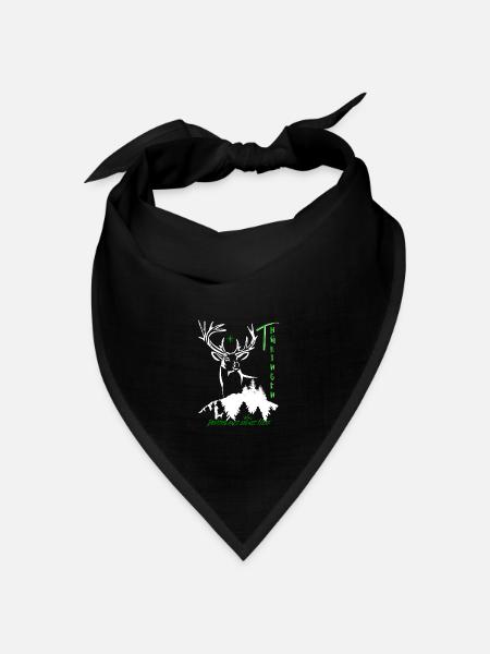 Thüringen-Deutschlands grünes Herz - Bandana Dreieckstuch - Schwarz