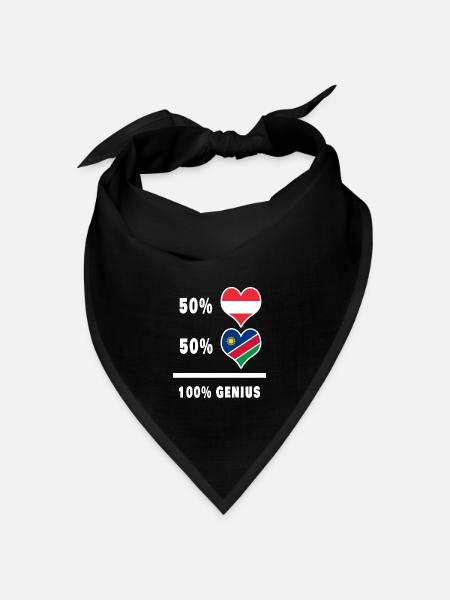 Österreich und Namibia genial / Geschenk - Bandana Dreieckstuch - Schwarz