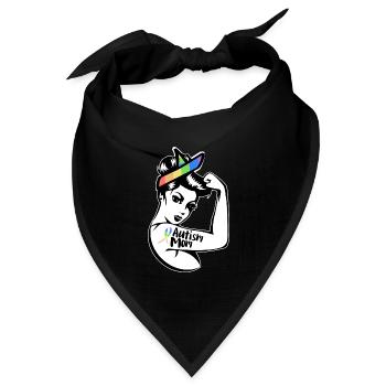 Autismus Autist - Bandana Dreieckstuch - Schwarz - Vorne