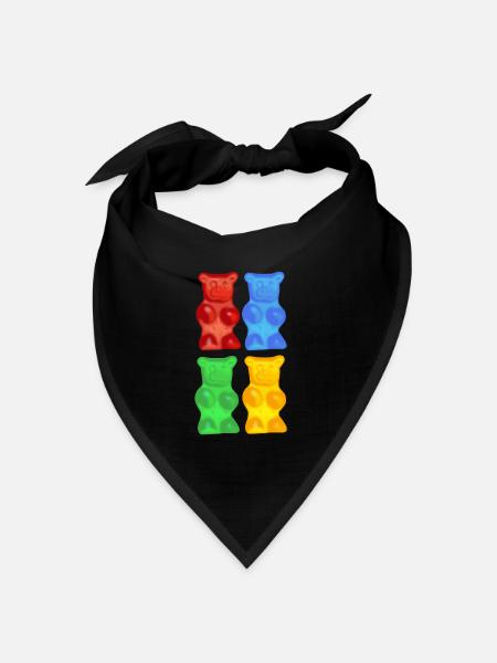 Gummibärchen - Bandana Dreieckstuch - Schwarz